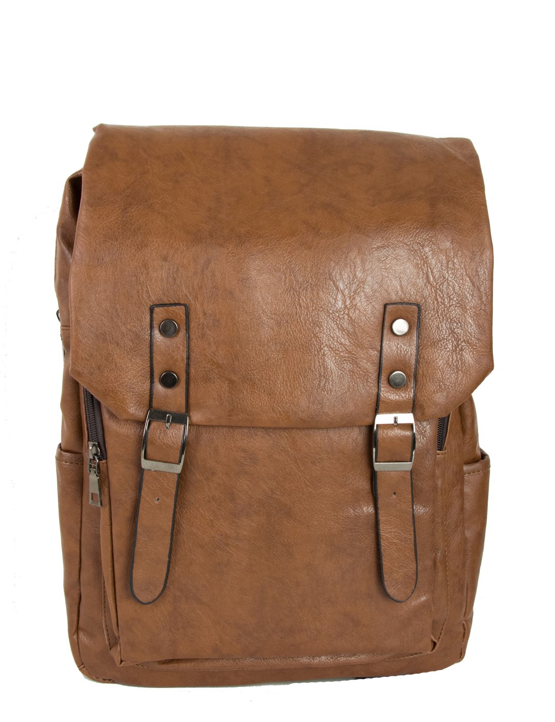 Ανδρικό κάμελ δερματίνη σακίδιο πλάτης με τσέπη S900G φωτογραφία